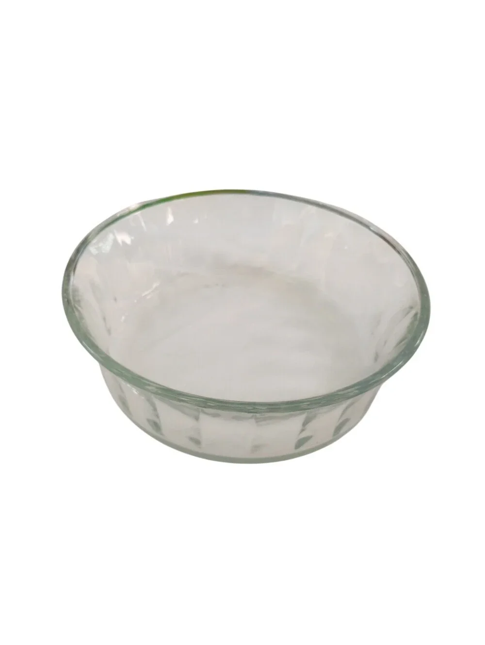 Vintage Arcusine Ribbed Glass Serving Bowl Made in USA